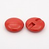 1-Hole Flat Round Resin Buttons BUTT-O013-05-34mm-1