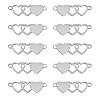 10Pcs Stainless Steel Connector Charms STAS-SZ0003-17B-1