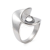 Non-Tarnish Ion Plating(IP) 304 Stainless Steel Rings for Women RJEW-K270-03B-P-1