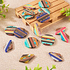 Pandahall 16Pcs 8 Style Transparent Resin & Walnut Wood Pendants RESI-TA0002-06-5