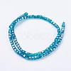 Electroplate Glass Beads Strands EGLA-R030-6x6mm-14-2
