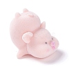 Flocky Resin Miniature Pig Figurines AJEW-Z007-07-2