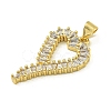 Rack Plating Brass Pave Cubic Zirconia Pendants KK-U029-10G-01-2