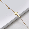 Stainless Steel Cross Pendant Necklace MB5572-1-3