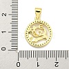 Brass Micro Pave Cubic Zirconia Pendants KK-K354-03G-08-3