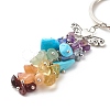 Natural & Synthetic Gemstone Beaded Keychain KEYC-JKC00345-02-2