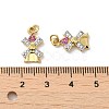 Rack Plating Brass Micro Pave Cubic Zirconia Pendants KK-Q795-13G-3