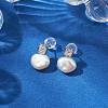 Natural Pearl Ear Studs EJEW-P286-33P-4