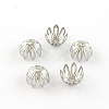 Tarnish Resistant 8-Petal Flower 304 Stainless Steel Fancy Bead Caps STAS-R083-17-1