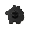 Black Baking Paint Zinc Alloy Brooches JEWB-M037-01A-2