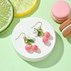 Handmade Flower Epoxy Resin & ABS Plastic Imitation Pearl Dangle Earrings EJEW-TA00470-2