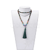 Natural Indian Agate Beads Necklaces NJEW-JN02276-04-4