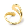 Rack Plating Brass Hollow Teardrop Open Cuff Rings X-RJEW-D009-01G-3