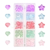 100Pcs 10 Style Transparent Spray Painted Glass Beads GLAA-YW0001-43-1