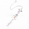 AB Color Plated Crystal Bullet Big Pendant Decorations HJEW-G019-03A-2