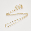 Brass Cable Chains Necklaces X-KK-T048-037G-NF-1