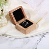 Wooden Jewelry Storage Magnetic Gift Case CON-WH0095-79A-4