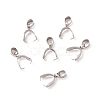 Non-Tarnish 201 Stainless Steel Pendant Pinch Bails STAS-P223-16P-B-3