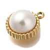 ABS Imitation Pearl Charms STAS-P371-015G-2