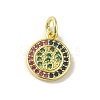 Brass Micro Pave Cubic Zirconia Charms KK-M283-25C-02-1