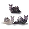 Natural Amethyst Carved Healing Snail Figurines G-K342-02A-1