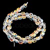 Electroplate Transparent Glass Beads Strands GLAA-C029-05-3