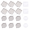 Unicraftale 24Pcs 304 Stainless Steel Cabochon Connector Settings STAS-UN0027-43-1