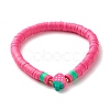 Synthetic Hematite & Polymer Clay Heishi Beads Stretch Bracelets Set BJEW-JB07382-6