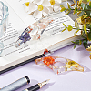 Resin with Dried Flower Thumb Bookmark AJEW-WH0020-87-4