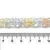 Transparent Crackle Glass Beads Strands GLAA-D025-01E-4