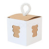 Square Paper Candy Storage Box with Handle Rope PW-WG22725-01-1