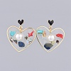 Epoxy Resin Dangle Earring & Pendant Necklace Jewelry Sets SJEW-JS01034-03-7