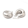 Rack Plating Brass Crescent Moon Hoop Earrings for Women EJEW-A079-02P-2