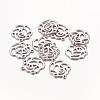 Original Color Flower Rose Charms 201 Stainless Steel Pendants X-STAS-G029-15-2