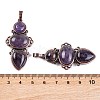 Natural & Synthetic Mixed Gemstone Pendants G-Q158-04-AB-4