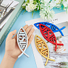 SUPERFINDINGS 4Pcs 4 Colors ABS Plastic Car Stickers AJEW-FH0003-02-3