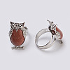 Synthetic Goldstone Adjustable Finger Ring RJEW-E154-A02-P-2