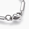 304 Stainless Steel Link Chain Bracelets X-BJEW-P239-04-3