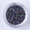 Electroplate Glass Cylinder Beads SEED-Q036-01A-K02-2