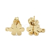 Flower Ion Plating(IP) 304 Stainless Steel Stud Earring Findings STAS-I206-94G-2