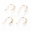 Brass Micro Pave Cubic Zirconia Earring Hooks X-ZIRC-Q002-144G-1