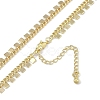 Rack Plating Brass Twisted Chain Square Tassel Necklaces for Women NJEW-K382-15A-G-2