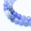 Natural Blue Chalcedony Beads Strands G-G765-30-6mm-3