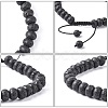Adjustable Natural Lava Rock Braided Bead Bracelets BJEW-F369-A02-4