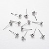 Brass Stud Earring Findings KK-F371-34P-2