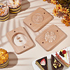 3 Styles Rose & Sakura Wooden Hand Press Moon Cake Maker WOOD-FG0001-43-4