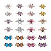 Boutigem 24Pcs 12 Styles Alloy Enamel Connector Charms FIND-BG0001-03-2