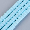 Opaque Solid Color Glass Beads Strands GLAA-A036-I01-1