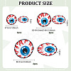 BENECREAT 10Pcs 3 Style Bloodshot Eyeball Iron on/Sew on Patches DIY-BC0009-72-2