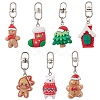 7Pcs 7 Styles Christmas Resin Pendant Decoration HJEW-JM02324-1